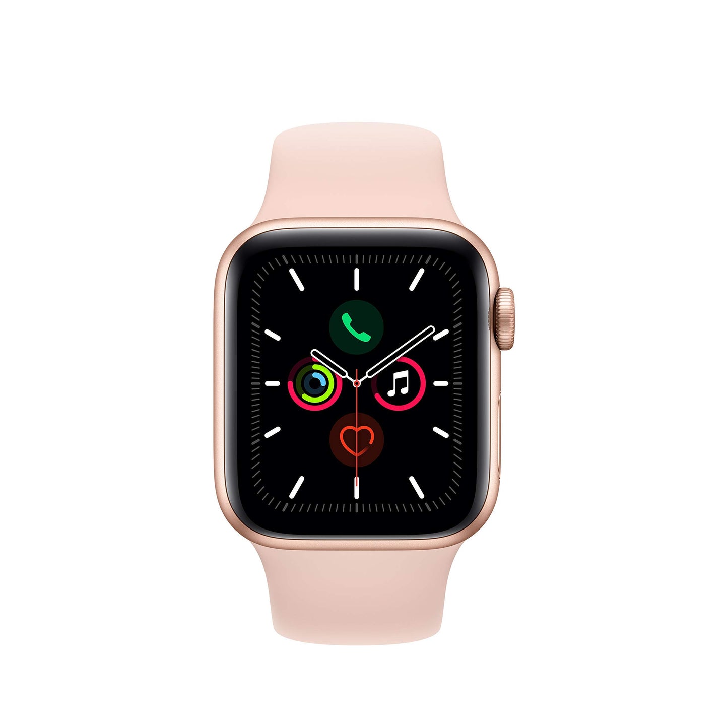 Apple Watch Series 5 (GPS, 40mm) - Gold Aluminium Case with Pink Sand Sport Band (Renewed)