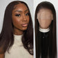 Towarm Dark Brown Wig Long Straight Chocolate Brown Synthetic Lace Front Wigs Pre Plucked Natural Hairline with Baby Hair for Black Women Sorrel Heat Resistant Fiber Hair Cosplay Daily Wear Wig