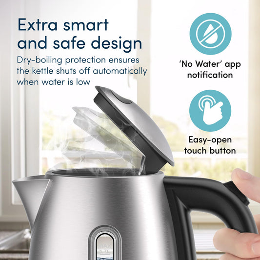 WeeKett Smart Kettle, 1.7L - Smart Home Voice Control Kettle - Stainless Steel Kettle with Variable Temperature Control & Keep Warm Function - Energy Efficient Kettle - BPA Free Alexa Kettle