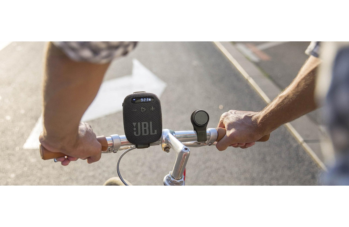 JBL Wind 3 Portable Bluetooth Speaker and FM Tuner Radio for Bike Handlebars