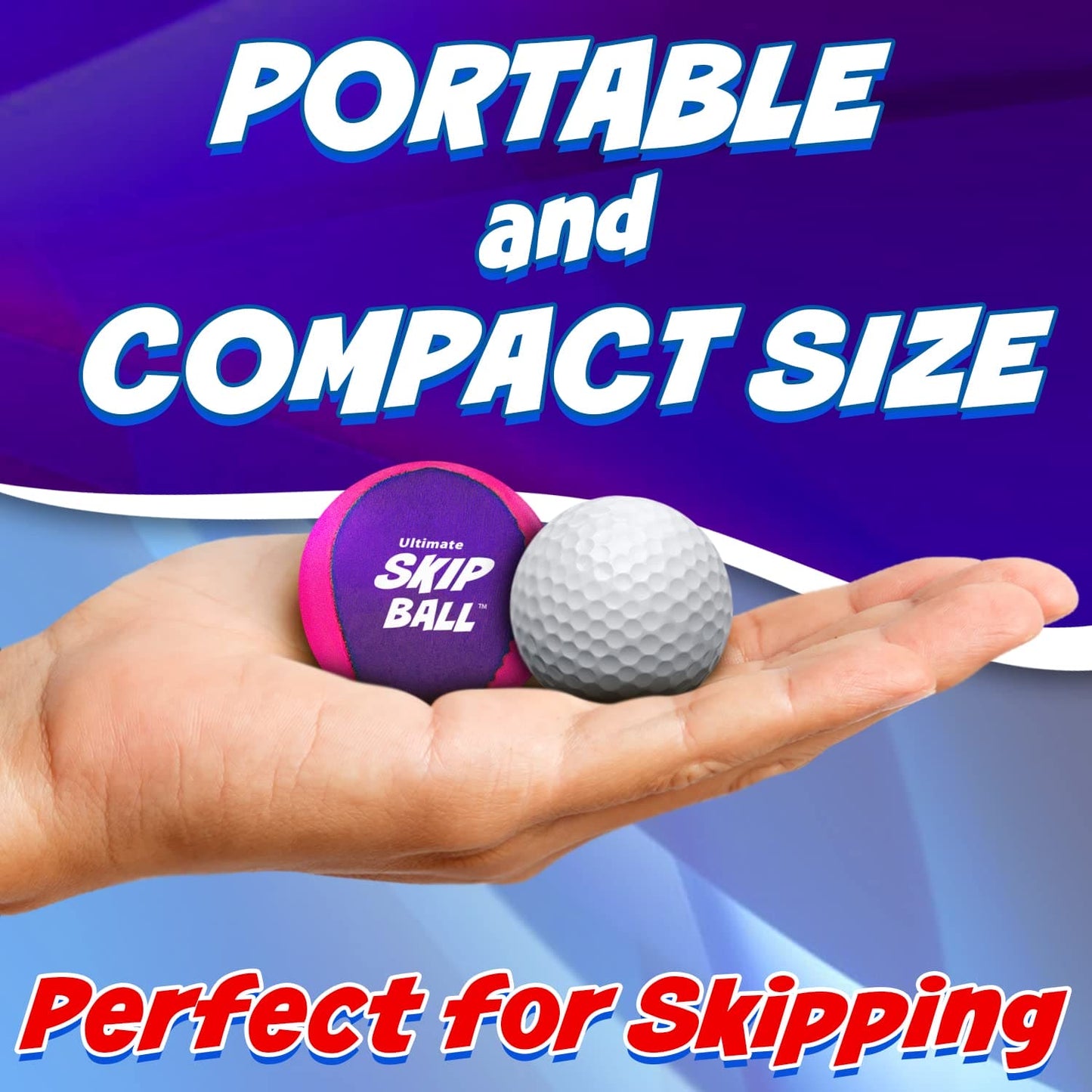 Activ Life Skip Ball, 2 Pack (Pink, Purple), Water Skipping Ball, Skip Balls for Swimming Pools, Pool Ball and Pool Toy for Kids, Easter Basket Stuffer Gift for Kids