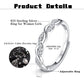 JeweBella Adjustable 925 Sterling Silver Ring for Women Eternity Cubic Zirconia Crossover Ring Adjustable Thumb Ring for Women Girls