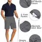 COOFANDY Mens Golf Shorts 8 inch Lightweight Hiking Travel Summer Shorts Quick Dry Casual Work Dress Shorts Dark Grey