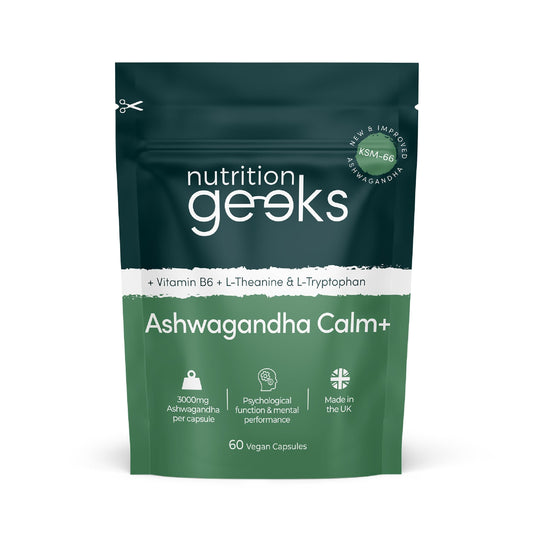 Ashwagandha KSM 66 Complex - 3000mg Enhanced with Amino Acids & Vitamin B6 for Sleep Aid & Calm (2 Month Supply) - Capsules with 250mg Extract, Upgraded Formula - Vegan, Made in UK