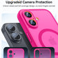 CANSHN Magnetic for iPhone 16 Case, Upgraded [Full Camera Protection] [Compatible with Magsafe] [Translucent Matte] Shockproof Protective Phone Case for iPhone 16 6.1" - Hot Pink