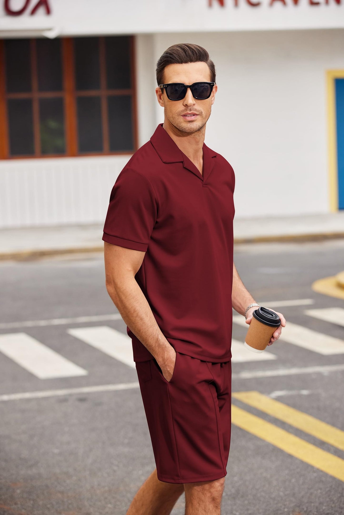 COOFANDY Mens Short Sets 2 Piece Outfits Fashion Summer Tracksuits Casual Set