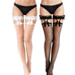 SUWIWKKOA 2 Pairs Hold Up Stocking For Women With Lace Thigh High Stockings For Women Lace Top Stockings White Floral Hold Up Stockings White Lace Thigh High Silk Tights For Women Girls(black White)