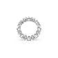 Swarovski Vittore ring, Pear cut, White, Rhodium plated