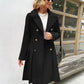 GRACE KARIN Women's Double-Breasted A Line Coat Puffed Sleeve Long Trench Coat Outwear for Winter Black A-Line Peacoat L