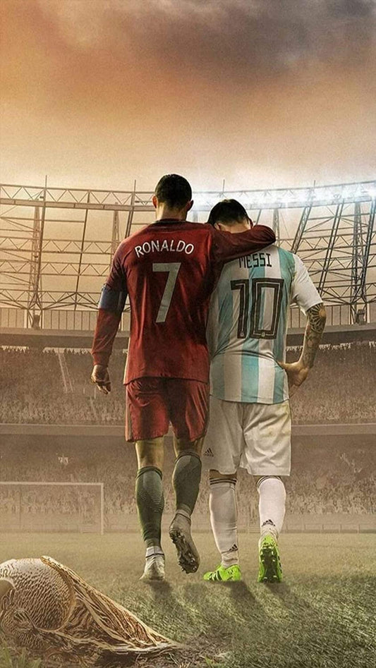 Lionel Messi And Ronaldo 2020 Football Sport Picture Poster Wall Art Print A4