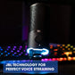 JBL Quantum Stream: Dual Pattern Premium USB Microphone for Streaming, Recording and Gaming, Black