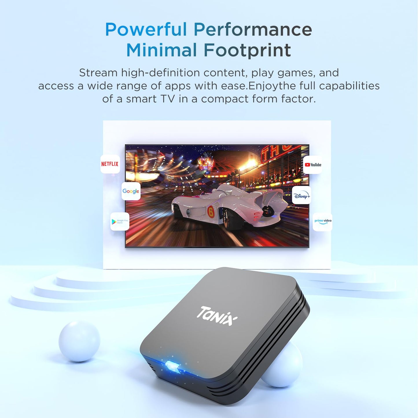 Android 10.0 TV Box, Android Box 2GB RAM 16GB ROM, Allwinner H313 Quad-Core ARM Cortex A53 Smart 4k TV Box, USB Drive and USB Hard Drive Support, WiFi Support.