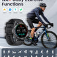 FOXBOX Smart Watch for Men (3 Straps),1.43'' AMOLED Fitness Waterproof Smartwatch,100+ Sport Modes with Bluetooth,Heart Rate, Sleep Calorie Blood Oxygen Monitor for Android iOS 400mAh Black