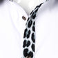 LucMatton Men's Stylish Leopard Print Patchwork Design Short Sleeve Button up Shirt for Club Party White Leopard X-Large