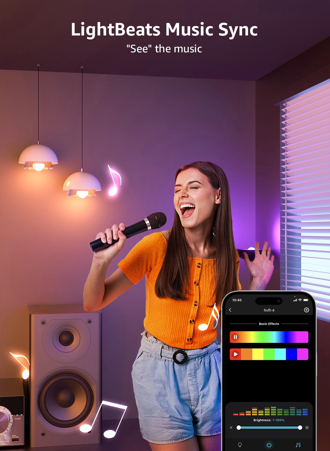 Lepro B1 AI Smart Bulb B22, Bayonet Bluetooth & WiFi Bulb That Works with Alexa, Music Sync, LLM AI-Generated Lighting, APP & Voice Control, 8.5W, 806lm, DIY 16 Million Color Changing Light Bulb