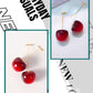 GAUEIOUR Red Cherry Earrings for Women, Cute Fruit Super Sweet Long Earrings, Women's Personalized Resin Alloy Earrings, Jewelry Gifts