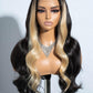 Joedir 13×4 Synthetic Lace Front Wig Free Parting Lace Frontal Wigs With Baby Hair Pre Plucked Synthetic Body Wave wig Glueless Lace Front Wigs for Women