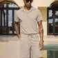 COOFANDY Men's Polo Shirt and Shorts Set 2 Piece Outfits Fashion Summer Tracksuits Short Sleeve Casual Polo Suit