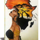 Framed African American Wall Art Homesick African Woman Posters Canvas Painting Black Girl Abstract African Sunset Landscape Wall Decor Picture Prints Art for Living Room Bedroom Home Decoration