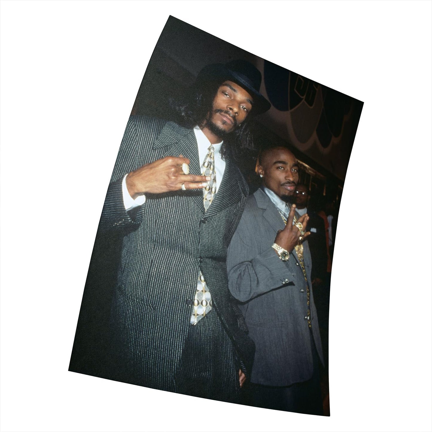 Tupac & Snoop Dogg (in Suits) Music Poster print Size 11 x 17 Inches (28 cm x 43 cm) (280mm x 430mm) Frosted Finish Paper Material Gift Decorative Print Wall