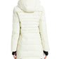 Orolay Women's Hooded Down Jacket Mid-Length Outwear Coat Cannoli Cream M