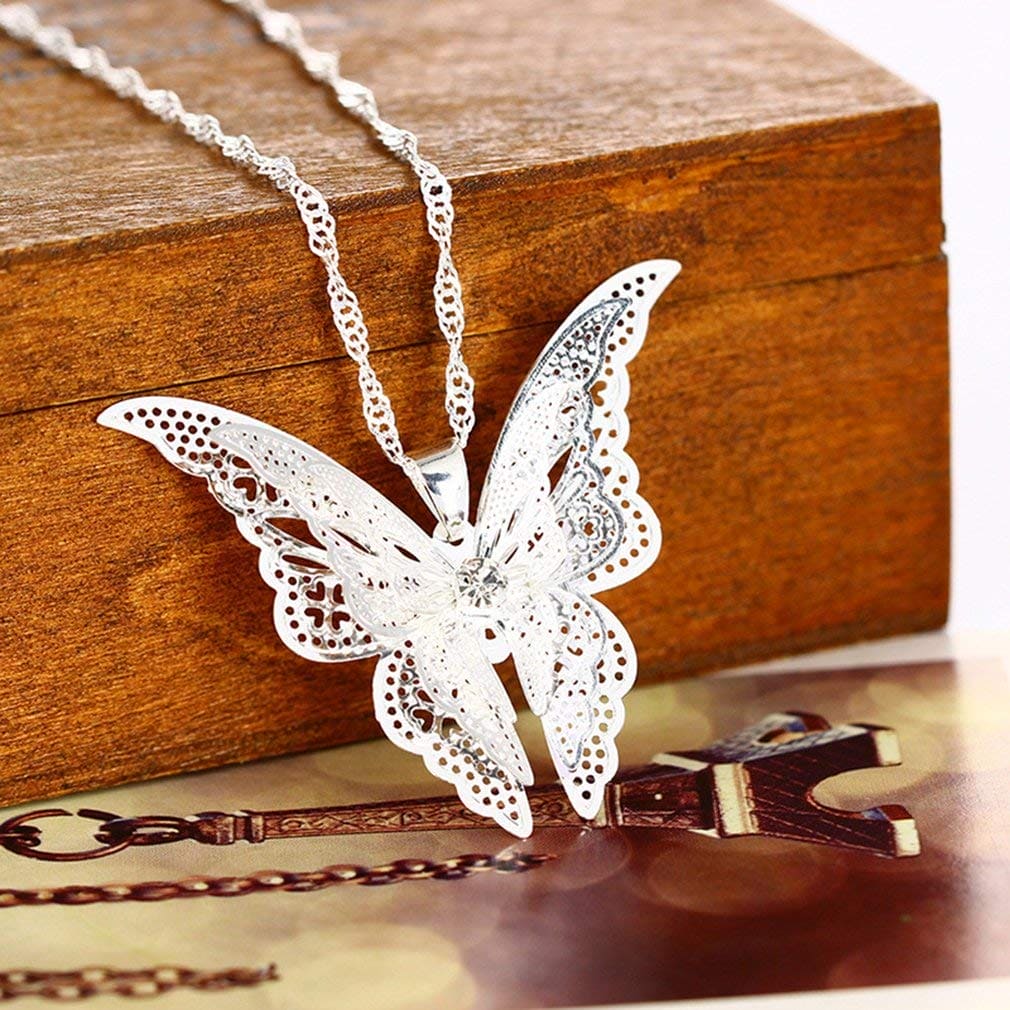 Premium Quality 1 PC Butterfly Necklace Pendant Chain for Women Lady Girl