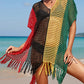 Bsubseach Crochet Cover Up Beach Dresses Swimsuit Coverups for Swimwear Women with Tassel Patchwork