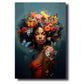 LZIMU African American Canvas Wall Art Abstract Black Women with Butterfly Painting Prints Black Girls Portrait Poster for Bedroom Decor Framed(Picture-4, (12.00" x 18.00"))