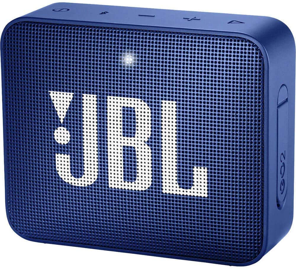 JBL GO2 Portable Bluetooth Speaker with Rechargeable Battery, Waterproof, Built-in Speakerphone, Blue