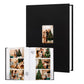 Photo Album 4x6 450 Photos with Writing Space, 4x6 Photo Album Linen Cover with Front Window, 4x6 Picture Album, 450 Photos 4x6 Photo Album Book for Wedding Kids Travel Family Baby Pictures (Black)