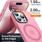 CANSHN Magnetic Designed for iPhone 15 Pro Case [Compatible with Magsafe] [Translucent Matte] Slim Thin Shockproof Protective Bumper Cover Phone Case for iPhone 15 Pro 6.1 Inch - Pink