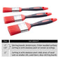 Fit For The Job 3 pc Loss Free Soft Grip Paint Brush Set for a Smooth Finish with No Bristle Loss with Emulsion, Gloss, Satin on Walls, Ceilings, Woodwork, Metal - 1, 1.5, 2 inch Paint Brushes