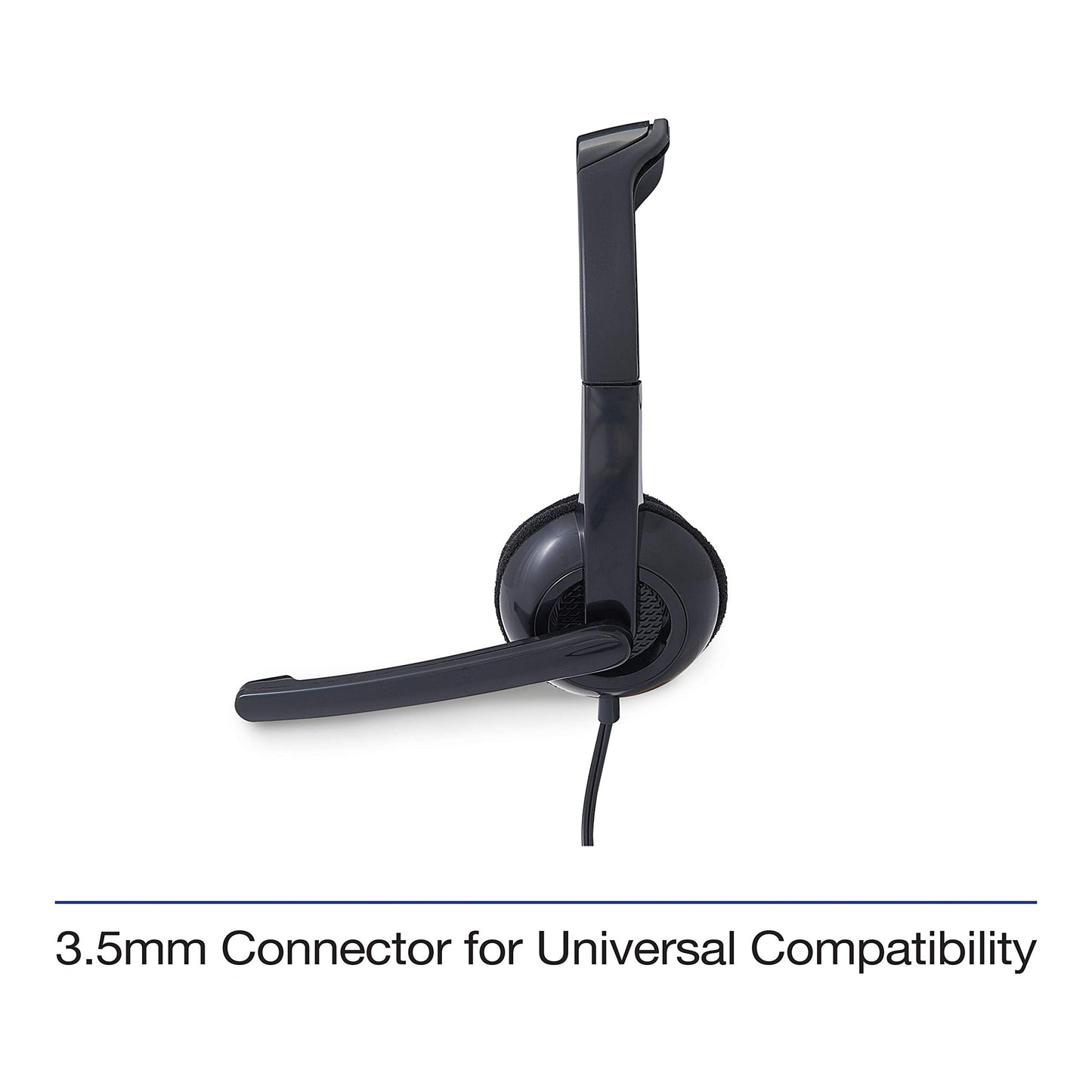 Verbatim Stereo 3.5mm Headset with Microphone,Black