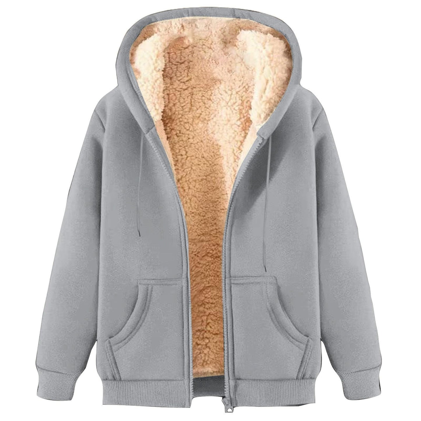 LUSHAasd Mens Hoodies Clearance Zip Up Sherpa Fleece Jackets Men Fleece Hoodie Long Sleeve Windproof Sweatshirts with Hood Hoody Warm Tops Thick Coats with Pockets Outerwear