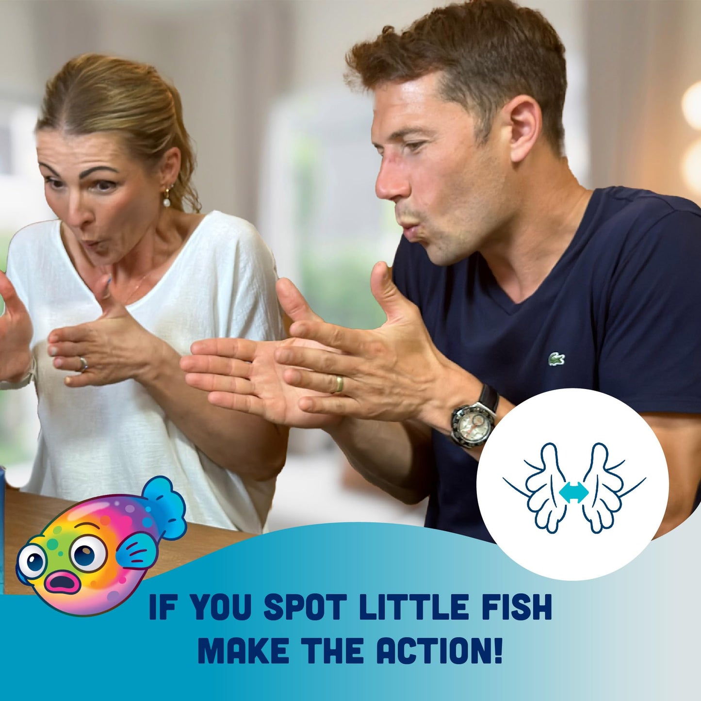 Big Fish Little Fish Game | Fast Fun Family Card Game Of Quick Reactions! | For Kids, Teens, and Adults | Ages 7+ | 2-6 players