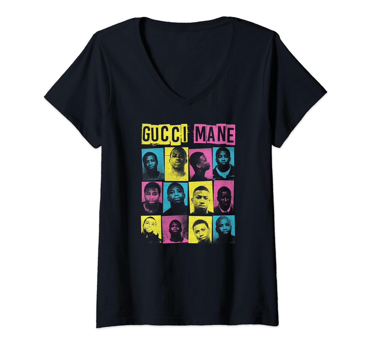 Gucci Mane Gucci Squares V-Neck T-Shirt