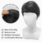 EUPSIIU Short Black Mens Wig Costume Wigs for Men Synthetic Mens Wigs for Daily Use Costume Wigs Straight Wig for Men Fancy Dress Cosplay Halloween Handsome Men's Daily Costume (Black)