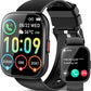 Smart Watch (Answer/Make Calls), Smart Watches for Men Women with 1.85 Touch Screen, Step Counter, IP68 Waterproof, 112 Sport Modes , Heart Rate/Sleep Monitor Fitness Watch for iOS Android, Black