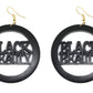 Black Beauty Earrings - African American Woman Earring Drop - Jamaican Wooden Natural Jewelry Africa Afro