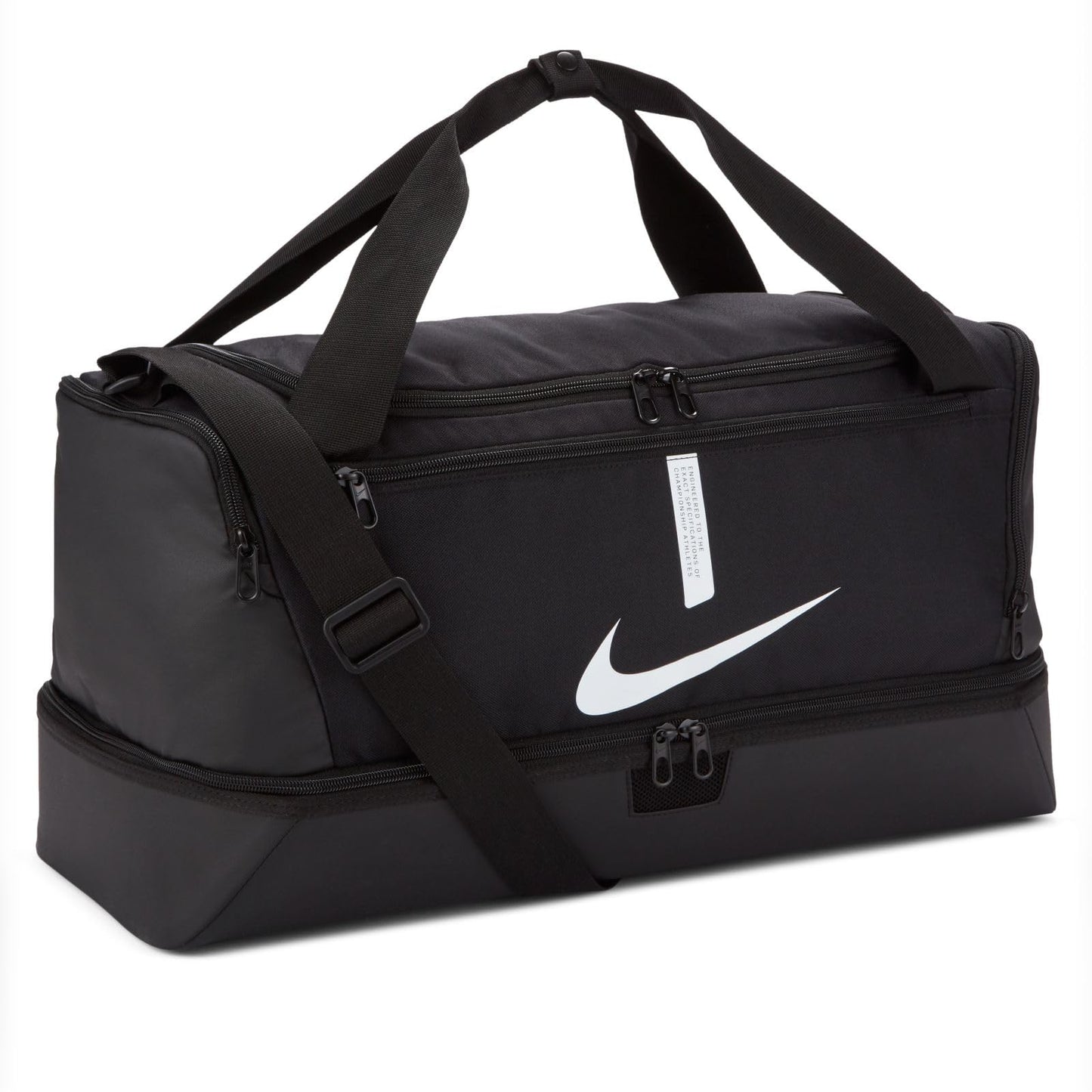 Nike, Academy Team, Football Duffel Bag,Black/Black/(White)