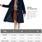 Orolay Women's Trench Coat Single-Breasted Mid Long Classic Lapel Windproof Slim Outerwear Coats Navy M