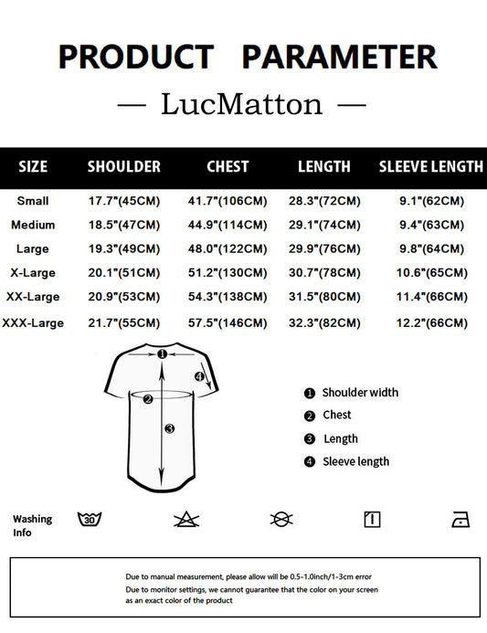 LucMatton Men's Casual Linen Breathable Vertical Stripes Print Shirt Summer Short Sleeve Button up Hawaiian Vacation Tops Blue Medium