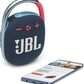 JBL Clip 4 Portable Bluetooth Speaker - Waterproof and Dustproof IP67, Mini Bluetooth Speaker for Travel, Outdoor and Home w/Microfiber Cleaning Cloth (Blue/Pink)