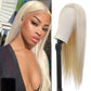 iShine Blonde Wig Long Straight Blonde Synthetic Lace Front Wigs Natural 4x4 Lace Silky Platinum Wigs With Middle Part for Women Party Daily Use Heat Resistant Fiber 24Inch