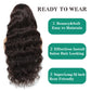 Humistwbiu Body Wave Wigs 13x6 Lace Front Wig Pre-Plucked Hairline with Baby Hair Transparent Swiss Lace Heat Resistant Synthetic Hair Glueless Lace Front Wavy Wigs for Women 32 Inch (#Brown）