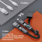 PZOZ Multi Charger Cable 60W Keychain Charger Cable LED Display Chubby Cable USB Cable,USB C to Lightning/Type-c to USB C/USB A to Lightning/USB A to USB C Fast Charging for iPhone X/11/12/13/14/15