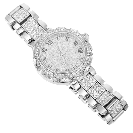 Hemobllo Ladies Gifts Diamond Watch Elegant Girl Watch Rhinestone Wristwatch Female Watch Business Women Watch (Silver) Girl Watches Girl Presents