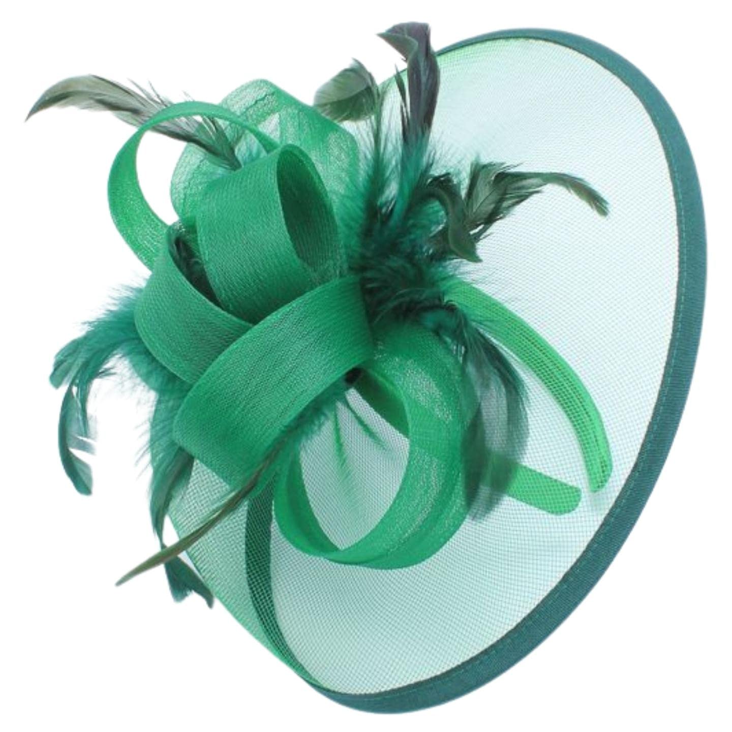 Topkids Accessories Fascinator for Women - Elegant Wedding Fascinators with Headband, Perfect Hair Accessory for Wedding Guests (Green)