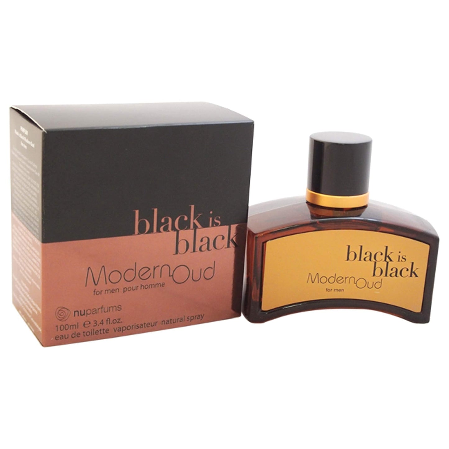 Nuparfums Group Black is Black Modern Oud Eau de Toilette, 3.4 Ounce