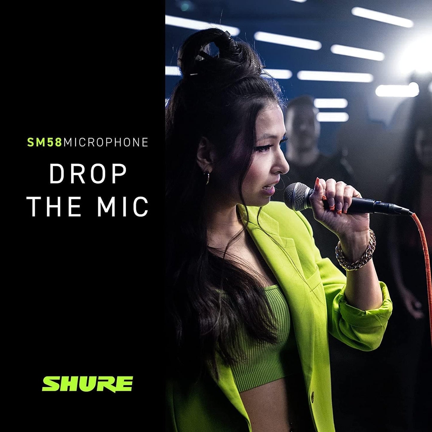 Shure SM58 Pro XLR Dynamic Microphone - Professional Studio & Live Performance Cardioid Mic for Vocals, Podcasting, and Recording (SM58-LC)